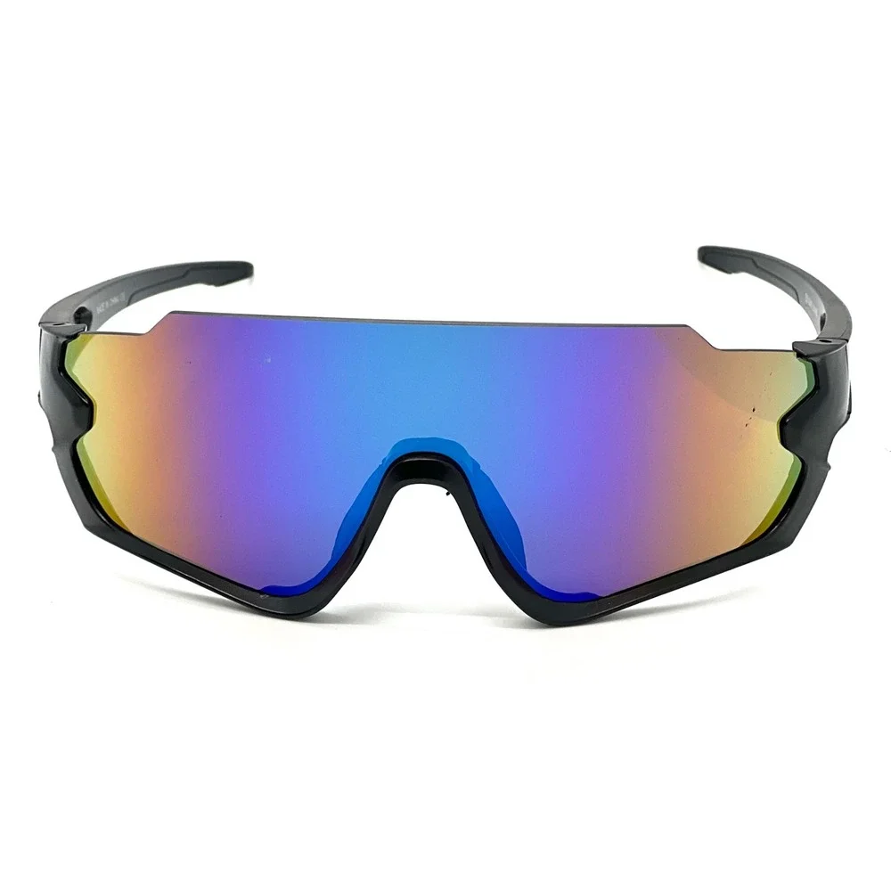 Sport Sunglasses Wraparound Blue Mirrored‎ Lens UV400 Mens Outdoor Eyewear 2026
